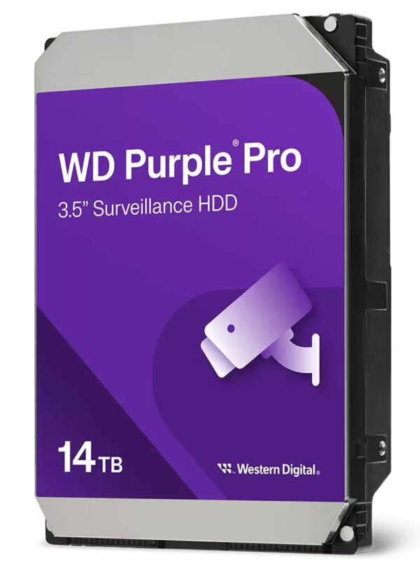 HDD 14TB - WD142PURP - určený pre záznam videa (AI enabled)