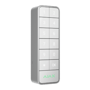 AJAX KeyPad Outdoor Fibra-W klávesnice s tlačítky, RFID a BLE (bílá)
