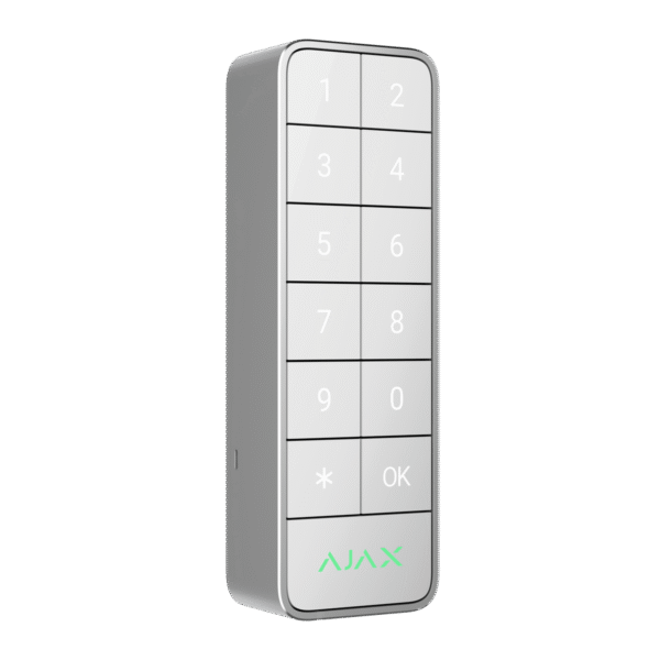 AJAX KeyPad Outdoor Fibra-W klávesnice s tlačítky, RFID a BLE (bílá)