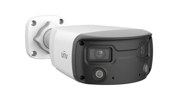 UNIVIEW Venkovní IP kamera 2x4MPx bullet, 180°, Bílý přísvit 30 m, analýzy člověk/vozidlo, zónové analýzy