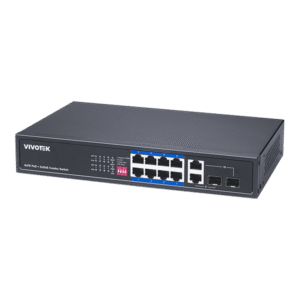 VIVOTEK Datový switch 8 PoE +2 GE(SFP) kombo porty, budget 370W, 19"