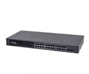 VIVOTEK 24xFe PoE+2GE Combo SPF switch, 240W PoE budget, 19"