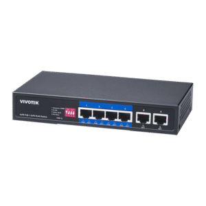 VIVOTEK Datový switch 4xFE PoE +2x FE porty, PoE 802.3af/at, (budget 60W), přepěťová ochrana 6kV