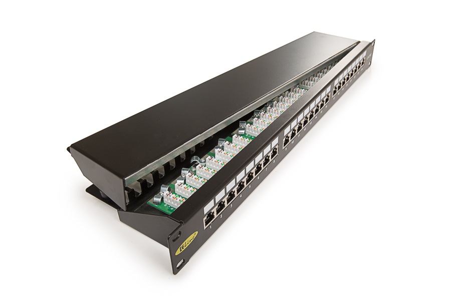 KELINE patch panel Cat 5E, kompaktný, 24xRJ45/s