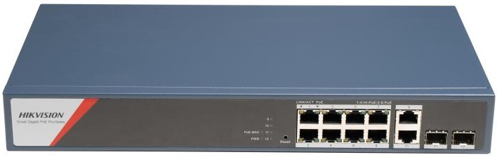 Hikvision DS-3E1512HP-SI-8P2T2F - Smart Gigabit PoE switch