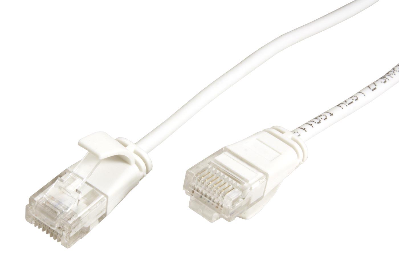 Roline PATCHKABEL-6A-UTP-0,5M-WH UTP patchkabel kat. 6a, tenký, LSOH, 0,5m, biely