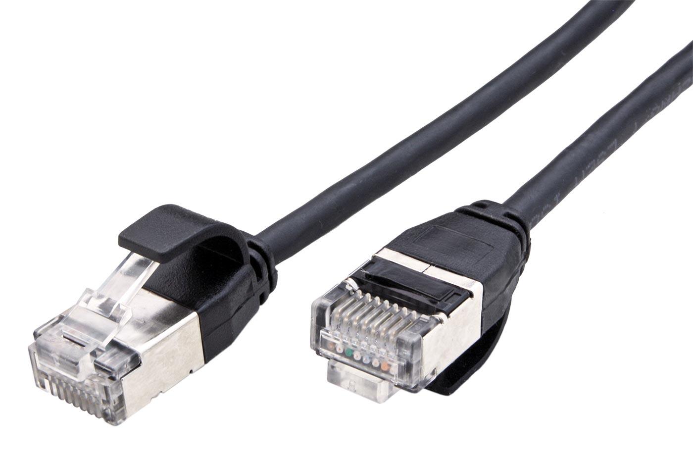 Roline PATCHKABEL-6A-UFTP-5M-BLK U/FTP patchkabel kat. 6a, tenký, LSOH, 5m, čierny