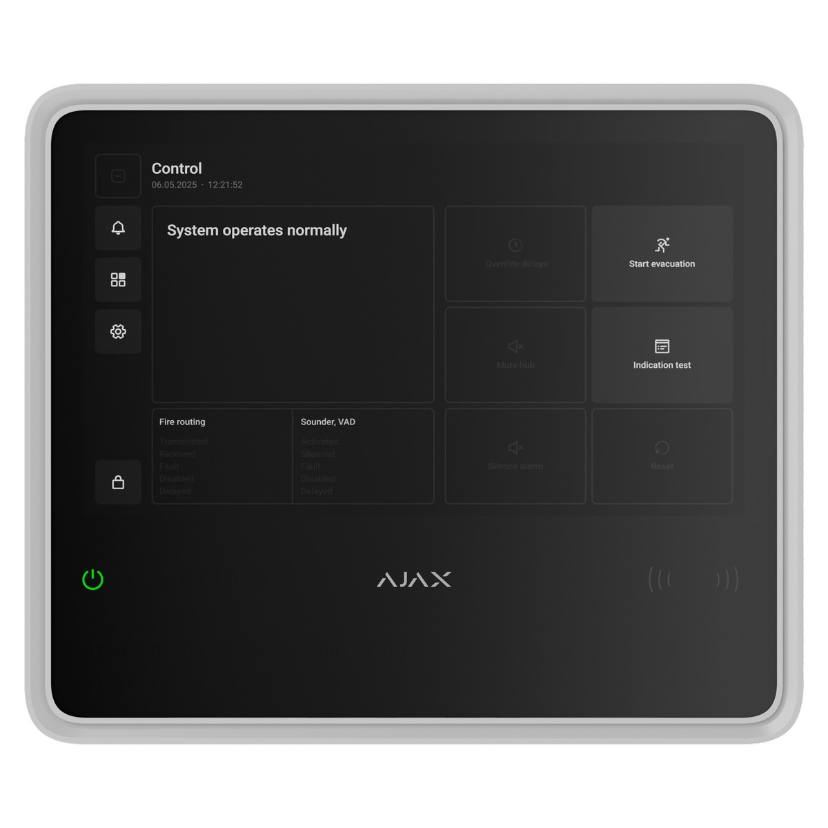 AJAX Systems AJAX Fire Hub White Bezpečnostný ovládací panel požiarneho systému