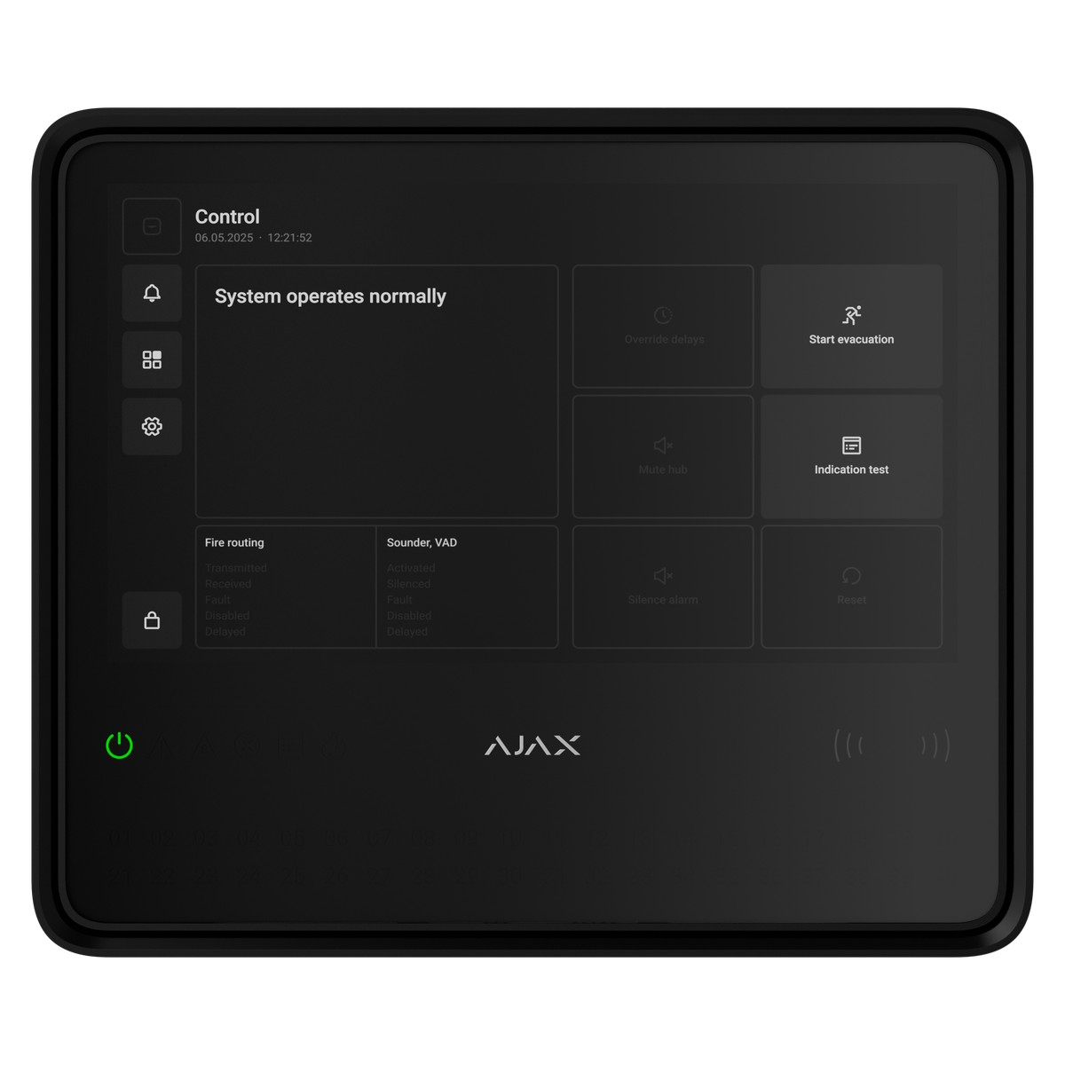 AJAX Systems AJAX Fire Hub Black Bezpečnostný ovládací panel požiarneho systému
