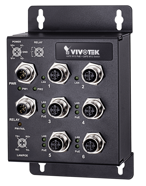 VIVOTEK AW-IHT-0602 Dátový switch 8+4 portov, z toho 8 s PoE