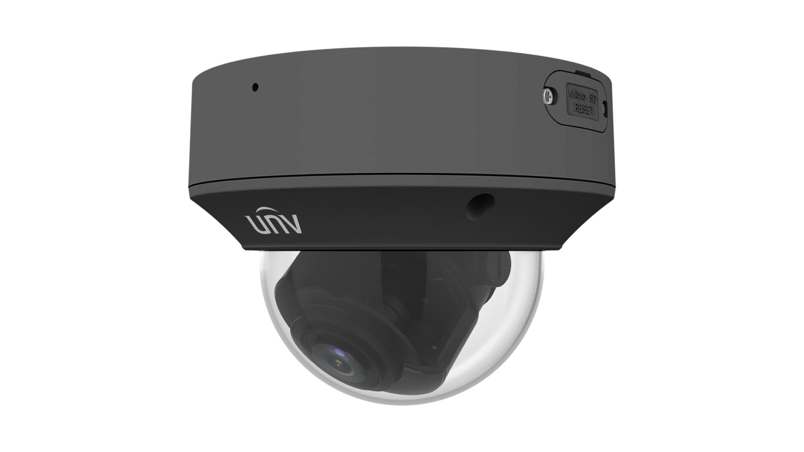 Uniview IPC3238SB-ADZK-I0-BLACK Vonkajšia IP kamera 8MPx, dome, 107,4-29,2°, Smart IR 40m, AI analýzy, klasifikácia človek/vozidlo
