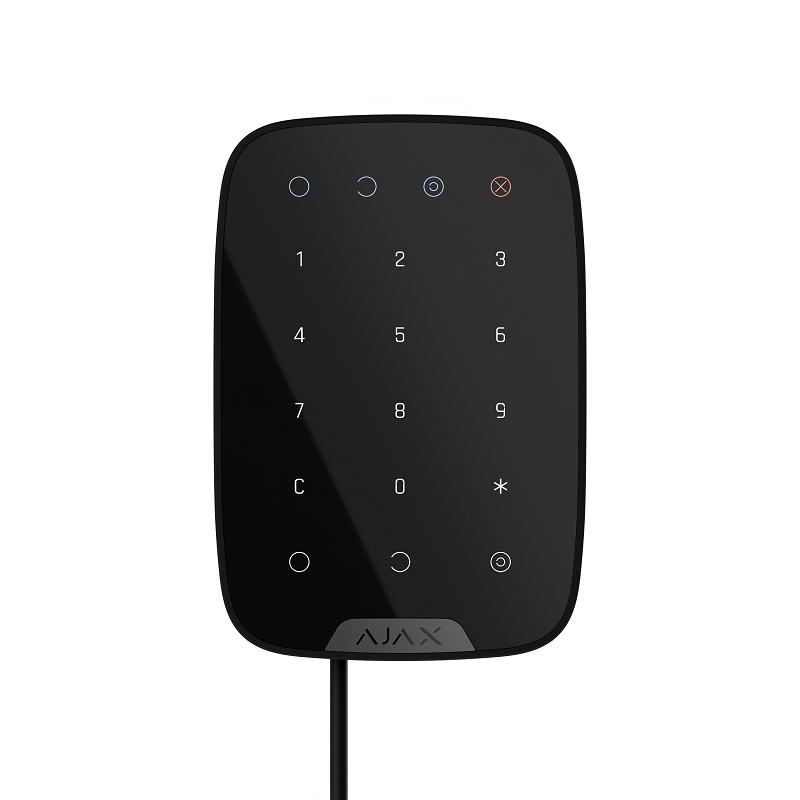 AJAX Systems AJAX Superior KeyPad Fibra Black Drôtová dotyková klávesnica